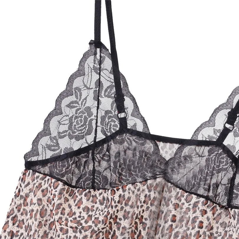 Leopard Silk Nightdress Sexy Satin Underwear Lace Camisole Shorts Set Lingerie Women S-XL Soutien Gorge Sexy Erotique 30NOV212