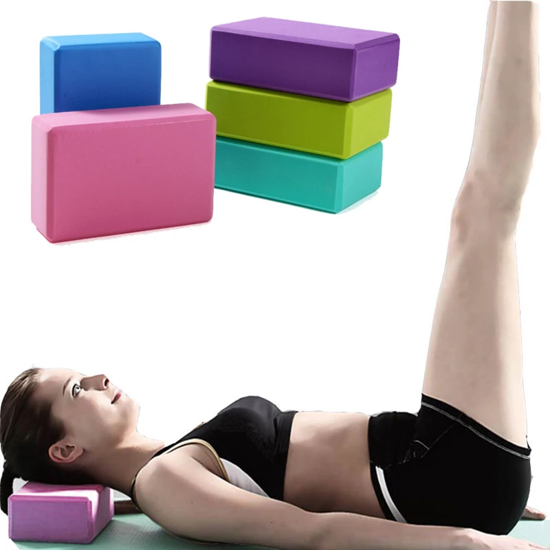 

DIRRO 1PC Yoga Block Foam Brick Sports Exercise Fitness Household Workout Stretching Tool