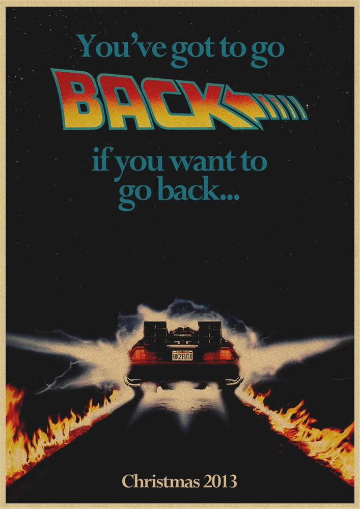 Classic Sci-fi Movie Back to The Future Retro Kraft Poster Wall Sticker Home Bar Art Posters Decor