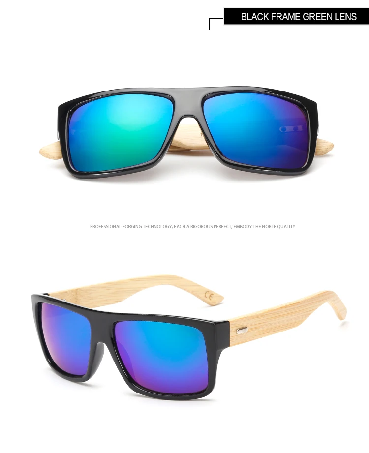 Деревянные мужские солнцезащитные очки, поляризационные деревянные солнцезащитные очки для женщин, зеркальные линзы, ручная работа, модные UV400 очки, аксессуары - Цвет линз: N1523-A3