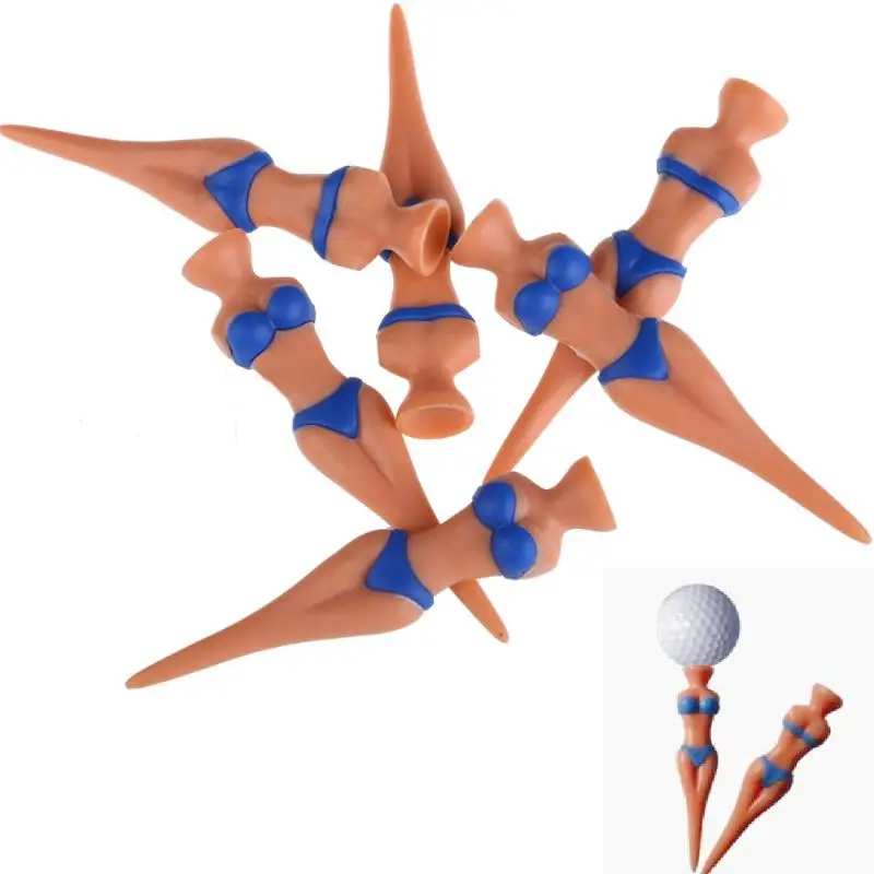 

6pcs Sexy Bikini Woman Hot Girl Shape Golf Tee Set Plastic Golf Training