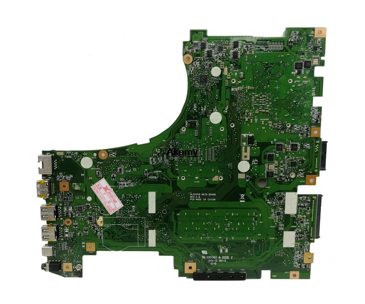 Akemy GL553VD материнская плата для ноутбука ASUS ROG GL553VE GL553V FX53VD ZX53V оригинальная материнская плата I7-7700HQ GTX1050-4G