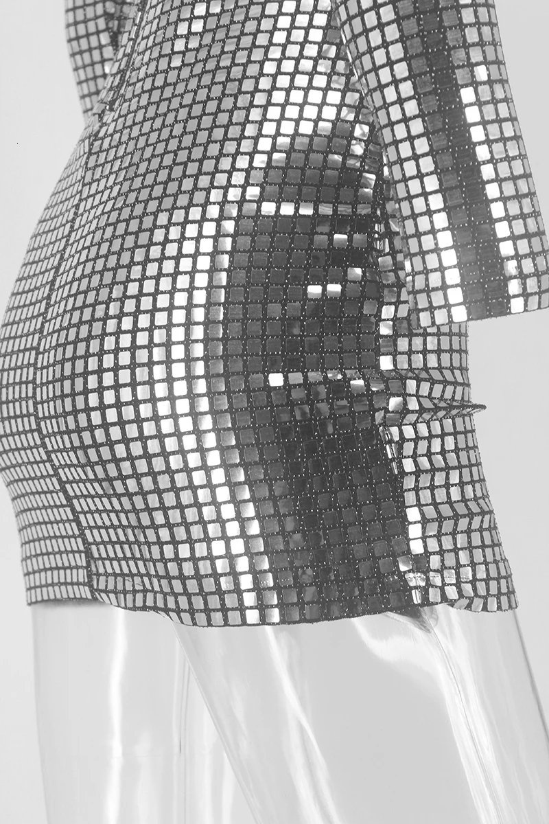 Ohvera, шикарное клетчатое платье с серебряными блестками, женское мини облегающее платье на осень и зиму, Vestidos, сексуальное элегантное платье для вечеринок