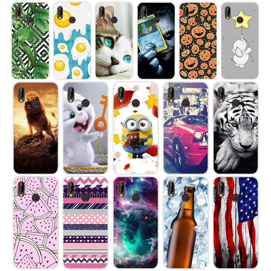 

I Huawei P20Lite Case 5.84inch Huawei P20 Lite Soft Rubber TPU Silicone Back Phone Case For Huawei P30 Lite PRO Cover Bag Cases