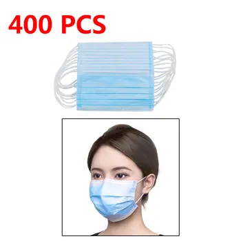 

10/20/50/100/400PCS Masks Anti-Pollution Filter Safety Dust Face Mask Disposable Protect 3 Ply Non-woven Meltblown Masks