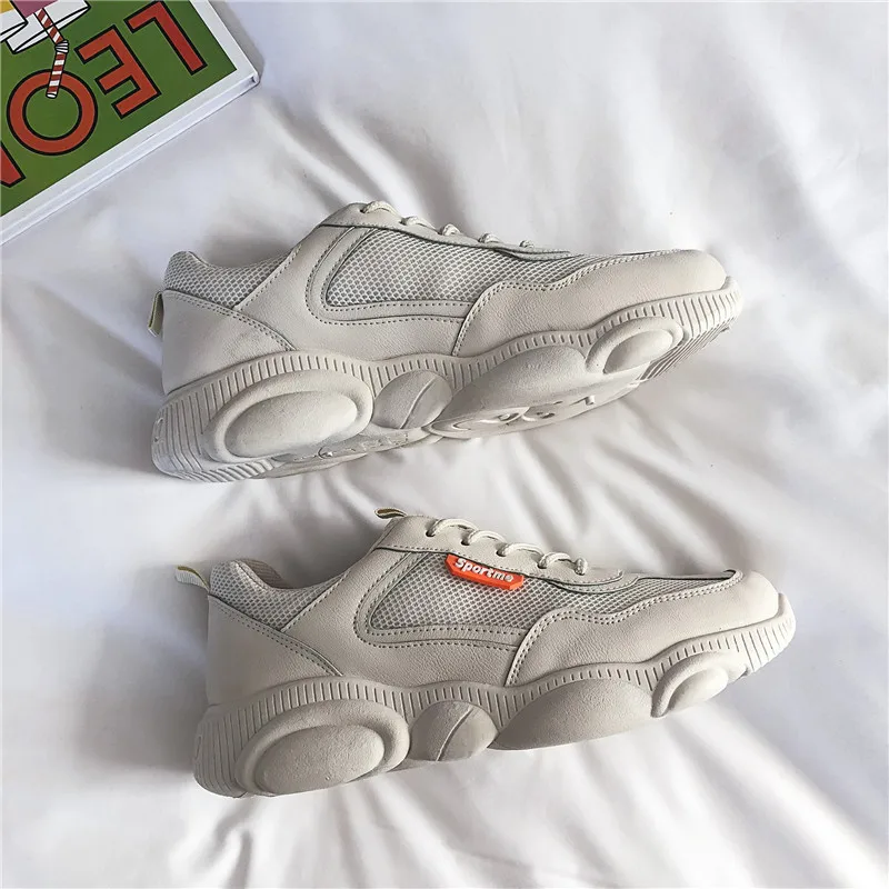 

2019 Spring New Style Breathable Athletic Shoes Men's Bear End of Popular Network Red Shoes Thick Bottomed Versatile Students Tr