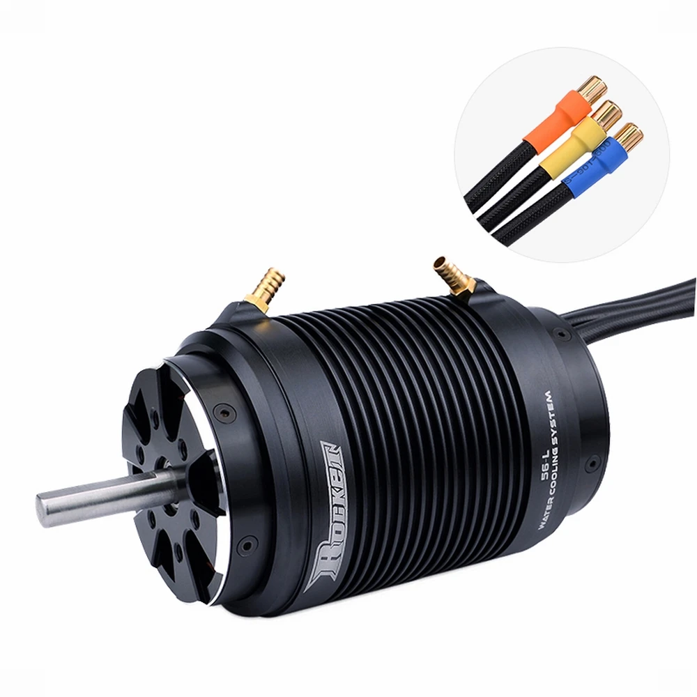 

Rocket 56102 600KV 6300W Brushless Motor w/ 56-L Water Cooling Set for Surfboard 1.5m (or Above) RC Boat
