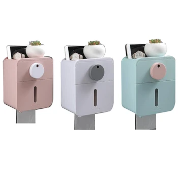 

Toilet Paper Holders Wall-Mounted Drawer Roll Holder Napkin Holder Drawer Box for Toilet Paper Rack