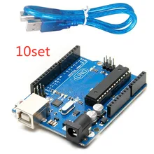 10 компл. UNO R3 макетная плата официальная версия ATmega16U2 с usb-кабелем для Arduino