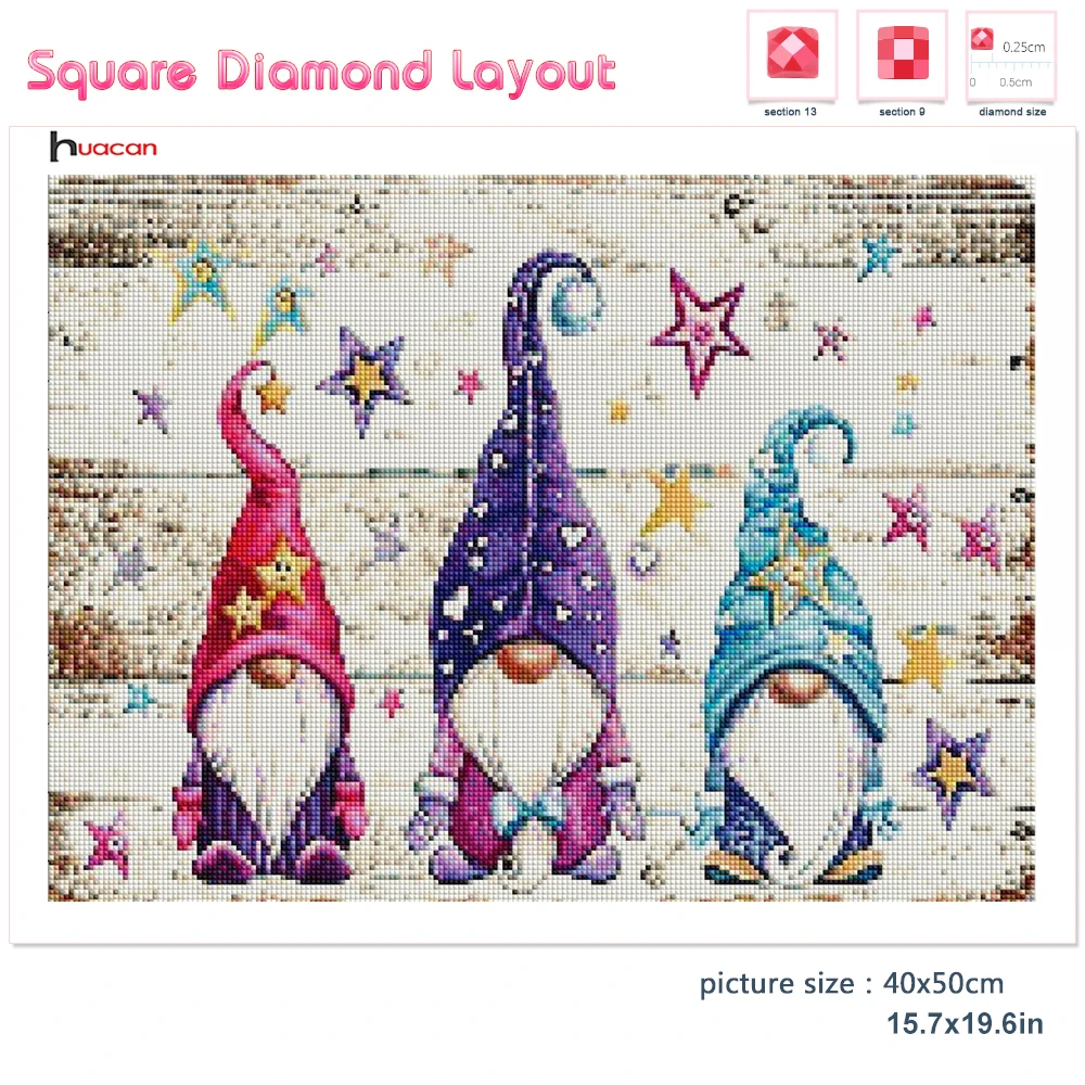 Huacan Diamond Painting Christmas | Christmas Diamond Embroidery - Diamond  Painting - Aliexpress