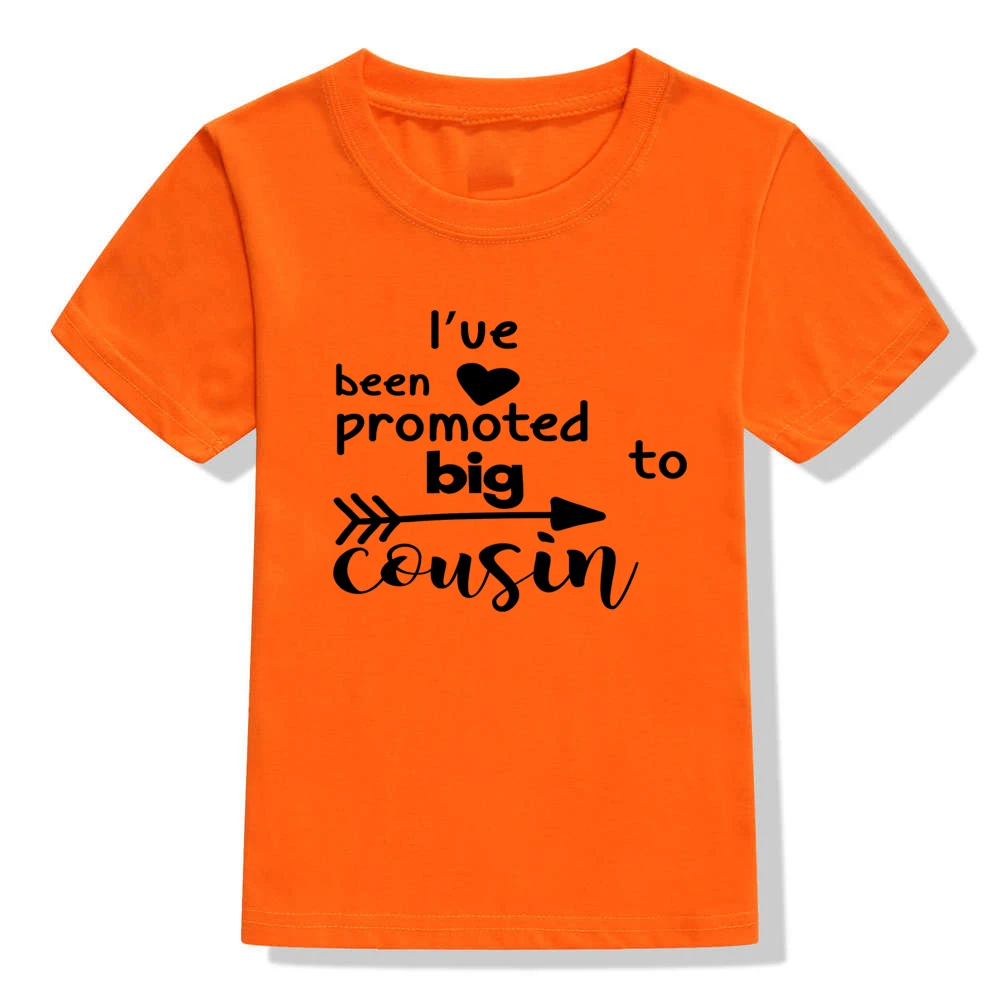 H107-KSTOG- 1 предмет, футболка с короткими рукавами для мальчиков и девочек с надписью «Big Cousin» летние футболки с надписью «Brothers and Sisters» Детская одежда - Цвет: H107-KSTOG-