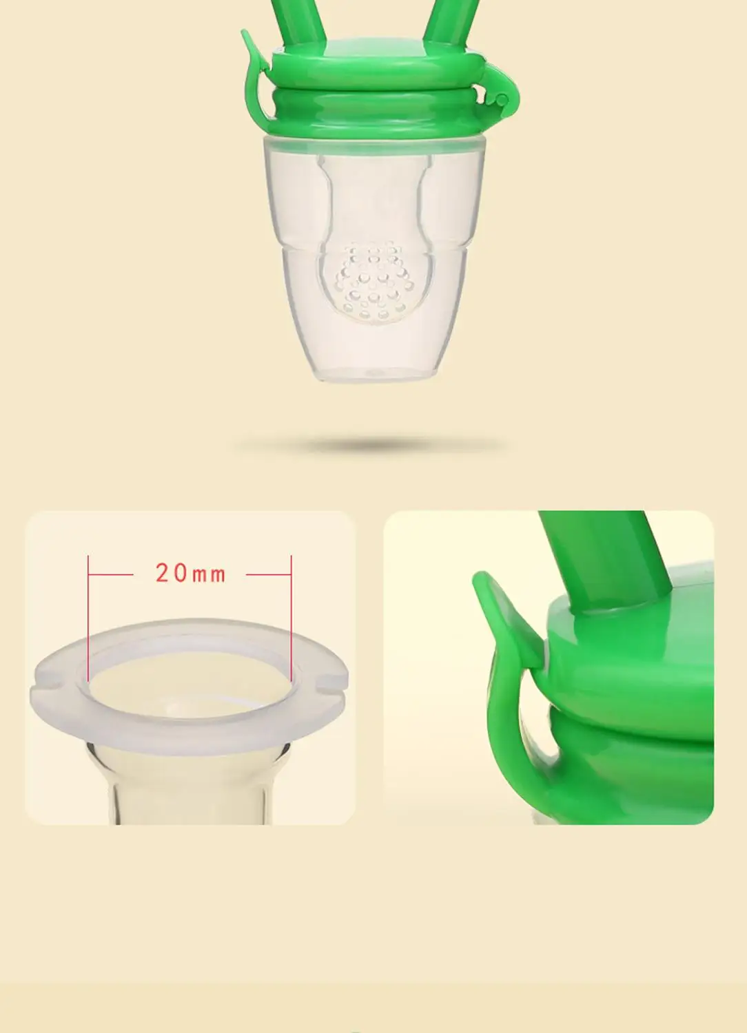 Baby Pacifier Safety Silicone Toddlers Teether Vegetable Fruit Teething Toy Ring Chewable Soother Eat Fruit food supplement - Image 5