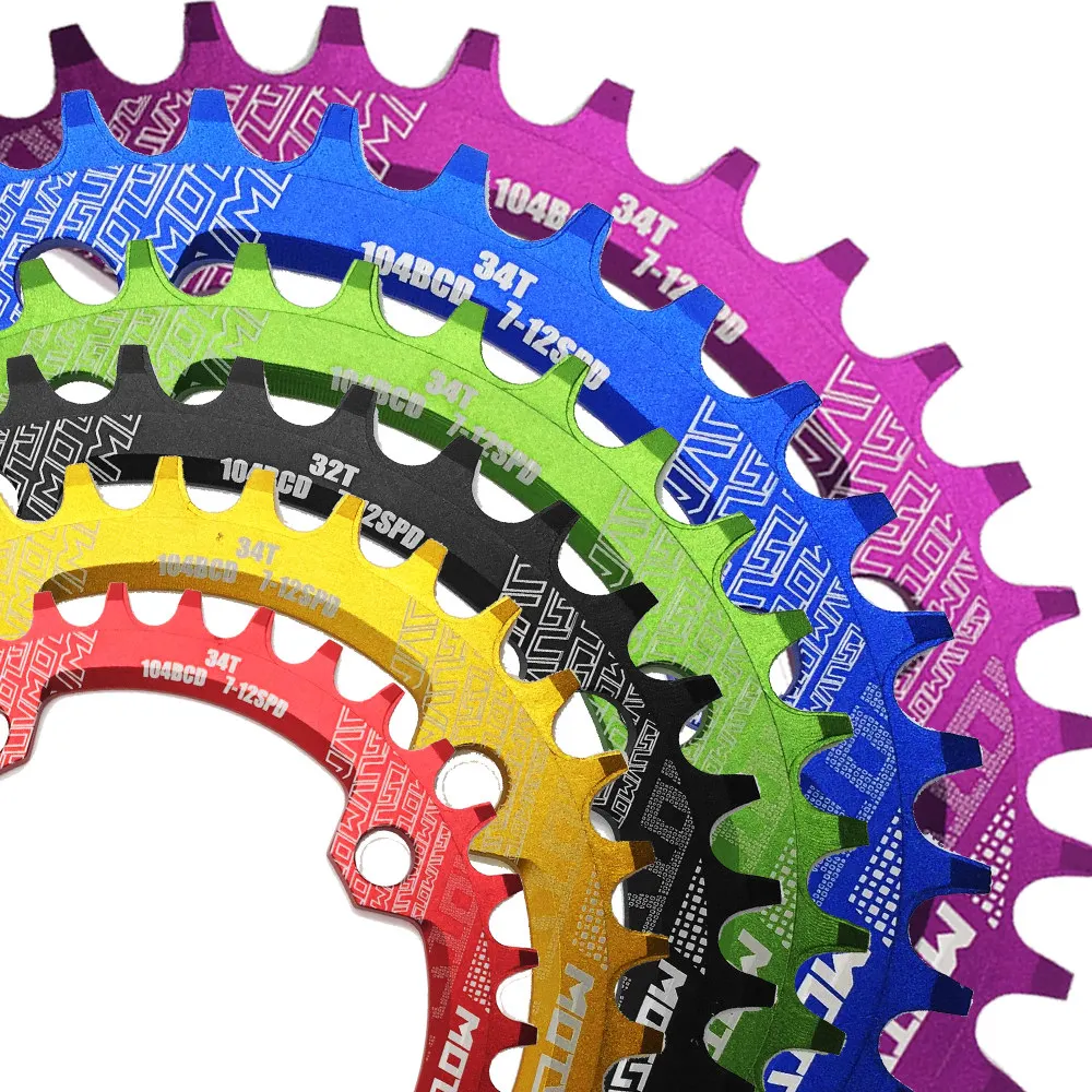 MOTSUV велосипед Crank 104BCD 32 T/34 T/36 T/38 T овальная Звездочка узкий широкий MTB велосипедная Звездочка круг шатунная пластина запчасти для велосипеда