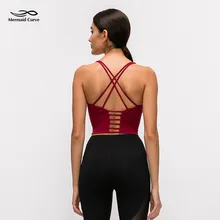 Спортивный топ с рисунком русалки, жилет, красивый спортивный бюстгальтер-топ с защитой от ударов, высокая интенсивность спорта, Bh нательная одежда для йоги бюстгальтер для фитнеса