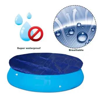 

Rectangle Swimming Pool Cover Dustproof Rainproof Thickened Poncho Cover Cloth for Inflatable Pool 2MX4M