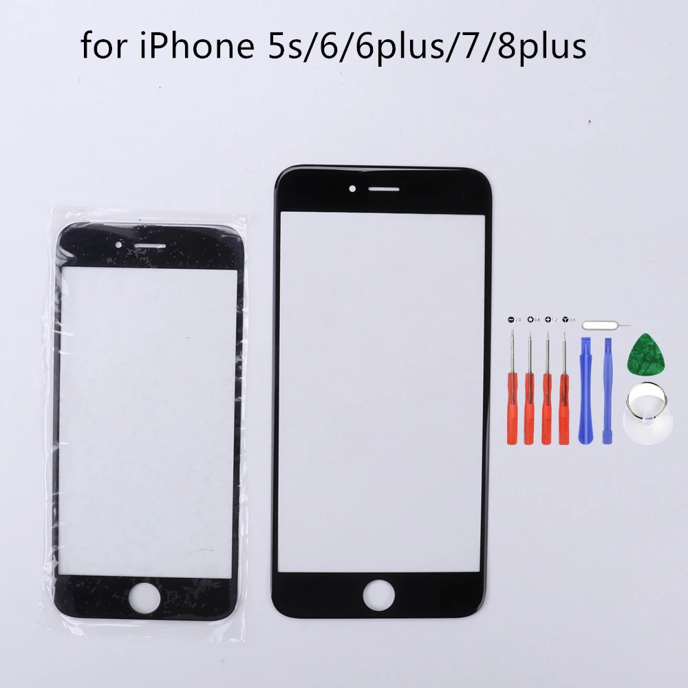 a Quality Lcd Front Glass For Iphone 5s 5c Se 6s Plus 7g 8g Plus Outer Screen Lens With Tools Set Mobile Phone Lcd Screens Aliexpress
