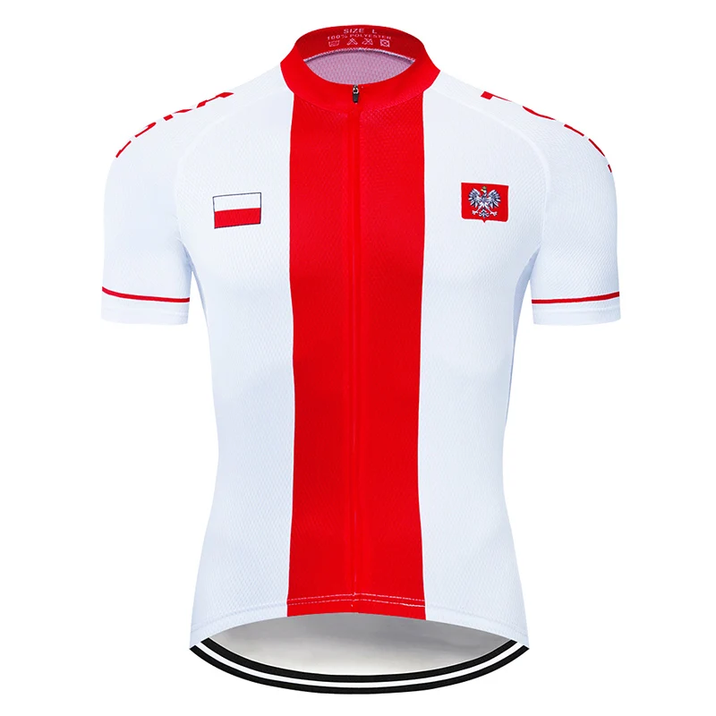 Cycling Jersey Команда Польша Велоспорт Джерси MTB горный велосипед одежда для мужчин короткий набор Ropa Ciclismo велосипедная одежда Maillot Culotte - Цвет: Cycling Jersey