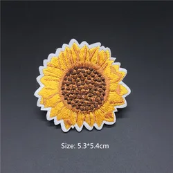 Sunflower Embroidered Patch for Clothing DIY Decoration (CT - 0255)