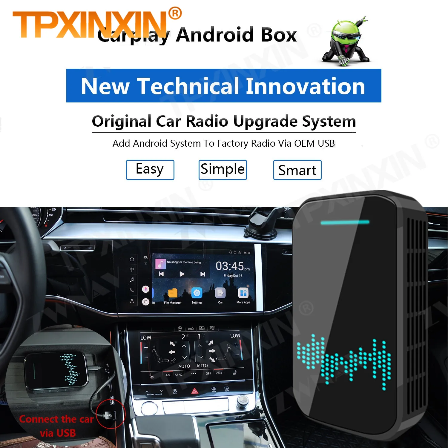 Upgrade Carplay Box Universal Car Android System CarPlay USB AI Box Apple Carplay AI BoxWireless Mirror Link Auto Radio Upgrade