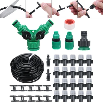 

Plant Garden Irrigation System Automatic Watering Micro Drip Sprinkler Hose Garden Watering Kits Mayitr