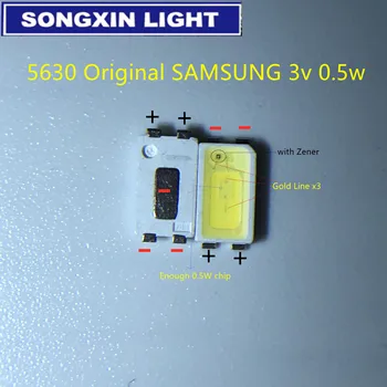 

100pcs High Power FOR SAMSUNG 5630 LED PLCC-4 Television Backlit Super Bright Diode SMD 5630 LCD 0.5W 3V Cool White TV Backlight