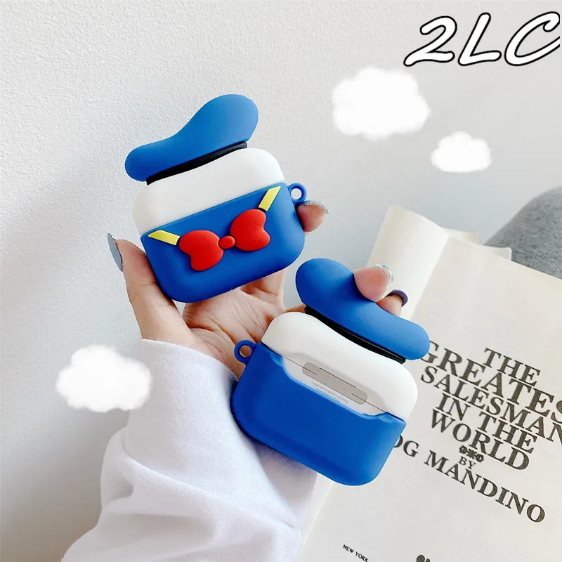 Милый 3D чехол для Airpod с мультипликационным принтом утки Airpods Pro Мягкая
