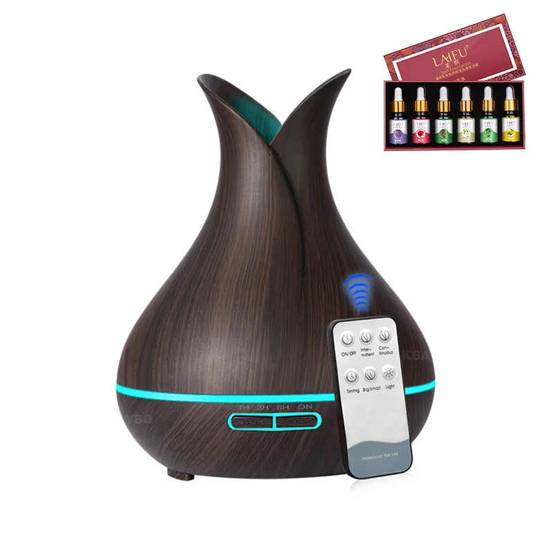 

DEKAXI 400ml Ultrasonic Air Humidifier Electric Aroma Air Diffuser Remote Control Essential Oil Diffuser Mistmaker for Home