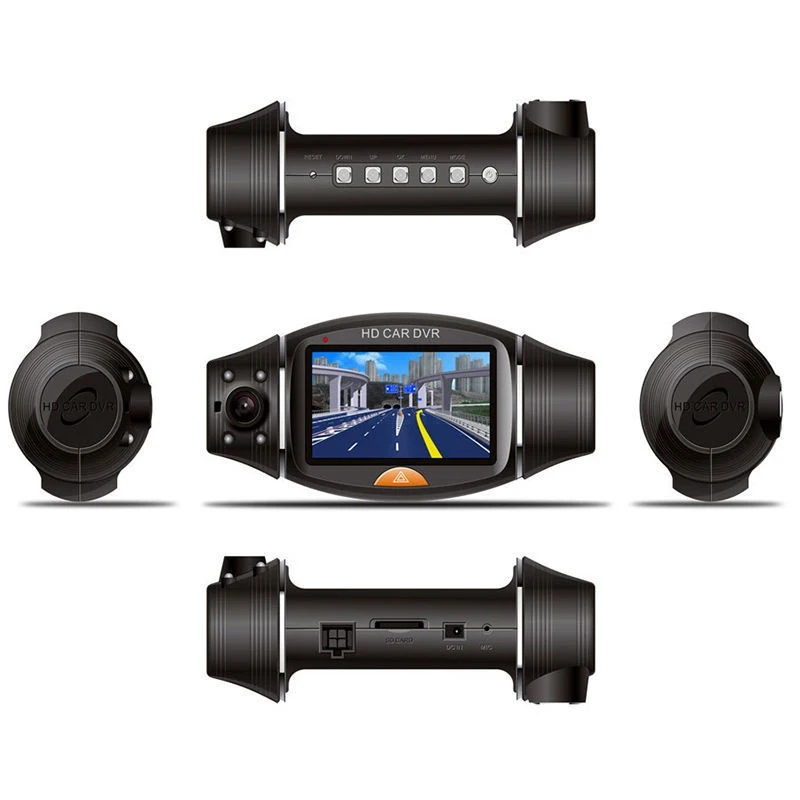 Автомобильная камера рекордер Dash Cam HD 1080P двойной объектив экран 140 широкоугольный Встроенный gps рекордер DVR камера видео