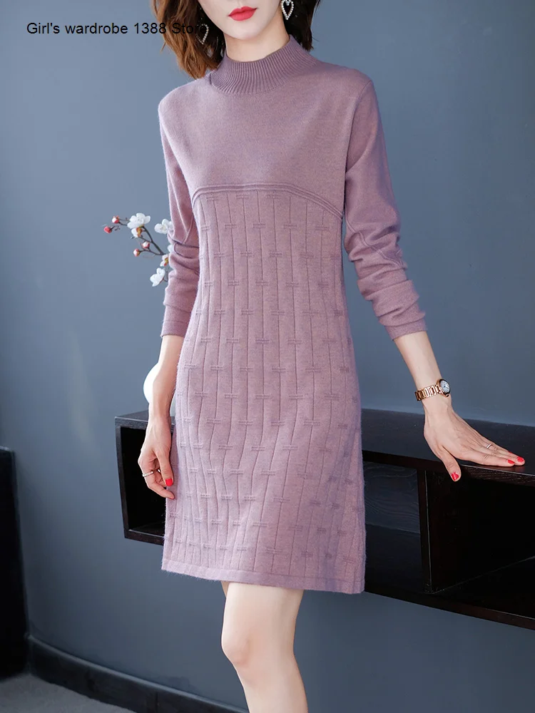 top mujer femme long pink fuzzy mink cashmere