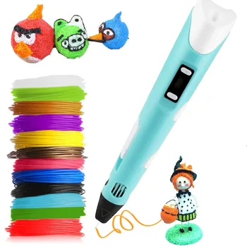 

2020 New Arrivals Mini 3D Printing Drawing Printer Pen With Colorful Filaments 3D Printer Pen for Children's Gift