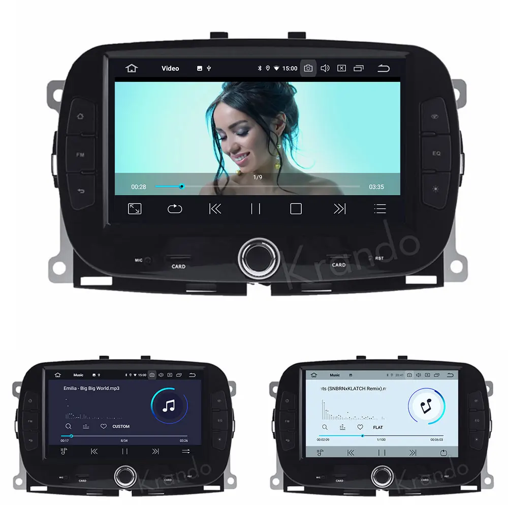 Krando " Android 9,0 для fiat 500- автомобильный Радио dvd-плеер навигация мультимедийный плеер с bluetooth