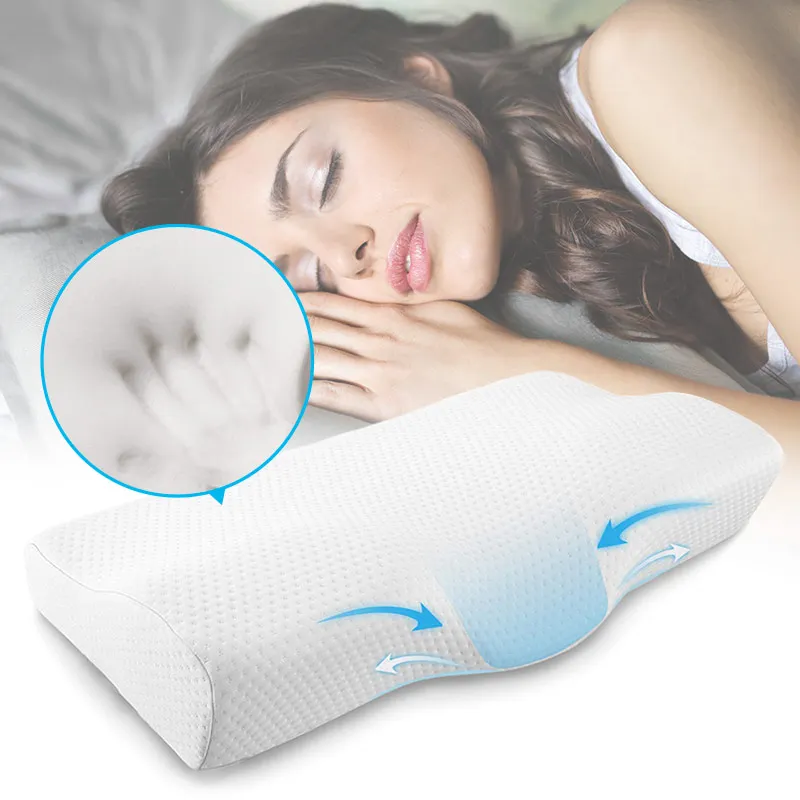 Butterfly Shaped Memory Foam Neck Pillow Slow Rebound Cervical Health Care Soft 