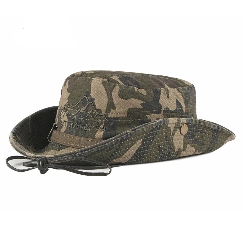 Камуфляжная Рыбацкая шляпа Gorras, мужские панамы, кепки для охоты, рыбалки, кепки от солнца s Bob Chapeau Pescador