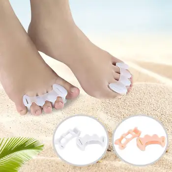 

1 Pair Orthotic Toe Straightener Blue Gel Silicone Separator Hammer Toe Bunion E5H7