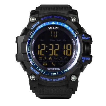 

Newest EX16 Bluetooth Clock Smart Watch Notification Remote Control Pedometer Sport Watch IP67 Waterproof Men's Wristwatch