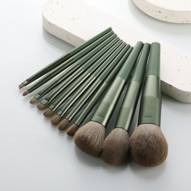 Long Tube Makeup Brushes Travel Set Professional Natural Hair Powder Foundation Eyeshadow Contour Eyebrow Cosmetic Brush Kit
