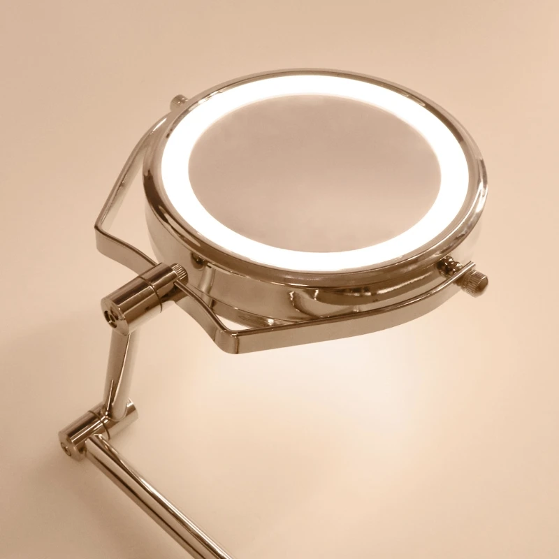 

6 Inch 1X / 7X Double Side Bathroom Makeup Mirror Adjustable Wall Mounted Extend