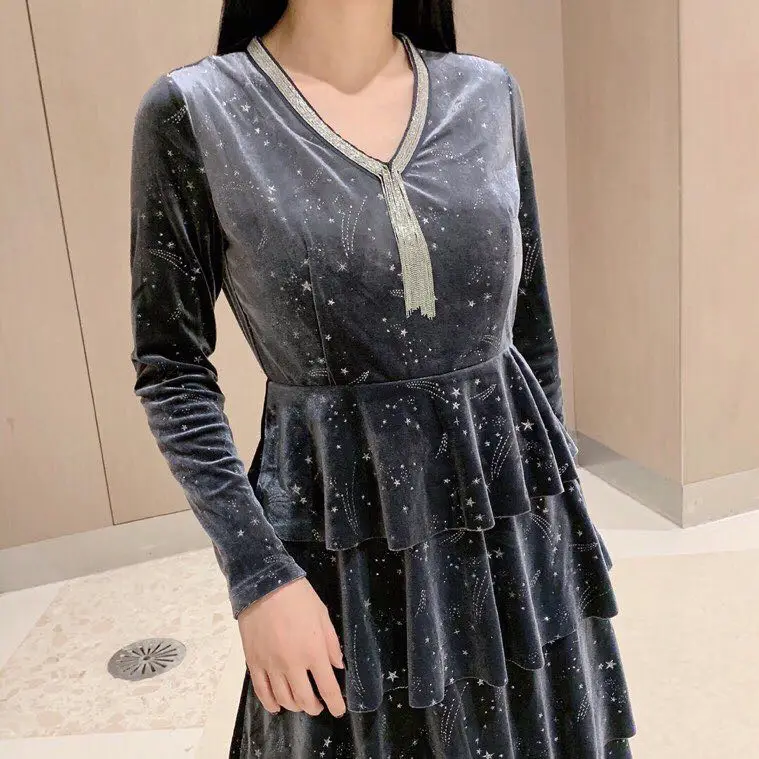 AH10668 High quality New Fashion Women spring Dress Luxury famous Brand European Design party style dress