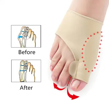 

Rakado 1 pair Toe Separator Thumbs Valgus Bunion Corrector Feet Bone Adjuster Pedicure Sock Straightener