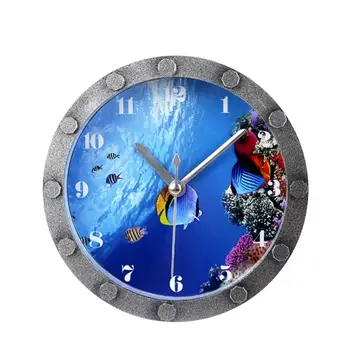 

Aquarium Miniature Alarm Clock Fashionable Clock Marine Underwater World Colorful Coral Fishes Clock For Study Office Bedroom