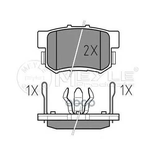 025 242 3114/W_колодки Дисковые Задн.! Honda Prelude 2.0i-2.3i& 4wd 92-96 Meyle 0252423114w Meyle арт. 0252423114W