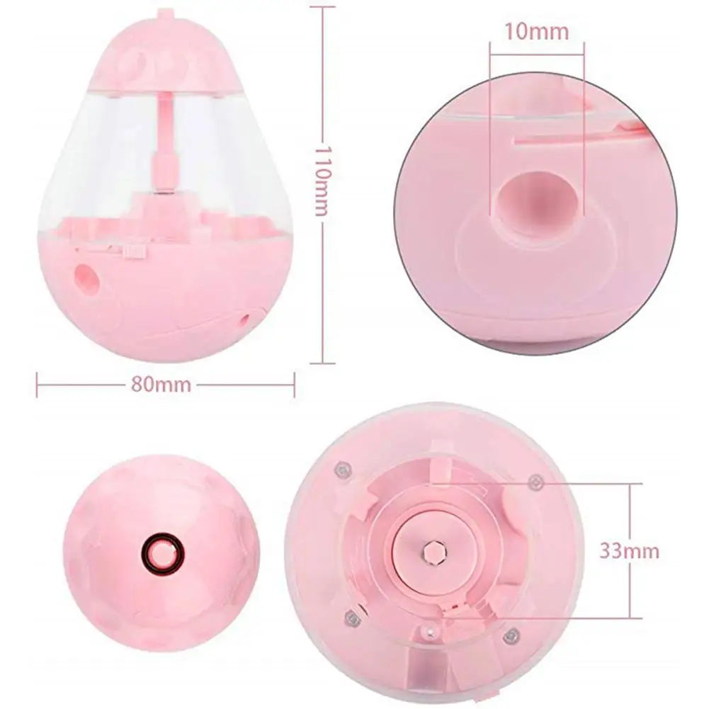 Interactive Cat Tumbler Toy Pet Slow Feeder Smart Cat Leak Food Interactive Toy Automatic Rotating Cat Game Toy