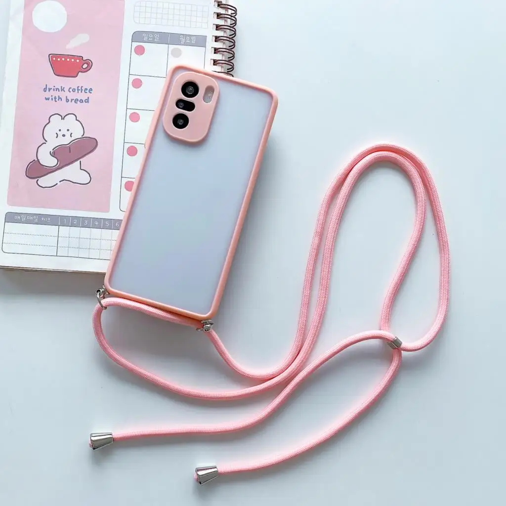 Hang Neck Strap Crossbody Lanyard Case For Xiaomi Redmi Note 10 8 9 Pro 7 10S 9T 9C Mi 11 11T Lite 10T POCO X3 NFC M3 F3 Cover