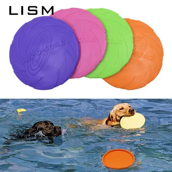 

Dog Toys Soft Rubber Fetch Flying Discs Pet Interactive Training Ring Outdoor for Large Medium Small Dogs Puppy Pet Toys