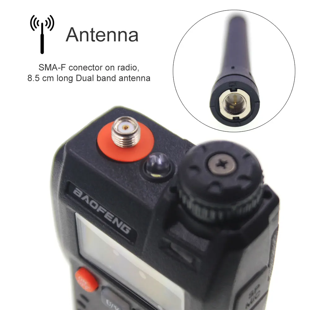 Портативная рация BaoFeng UV 3R Talkie 136 174 и 400 470 МГц с батареей 1500 мАч UV3R|walkie talkie|baofeng