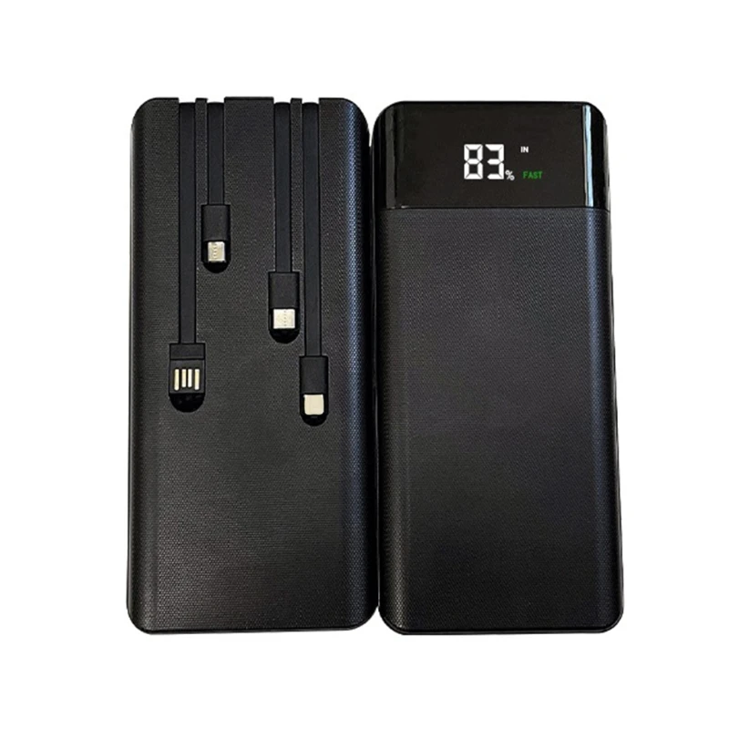 usb battery pack 2021 New QC3.0 FAST Charge LCD Battery Case Power Bank Shell 14x18650/18700/20700/21700 best power bank for mobile
