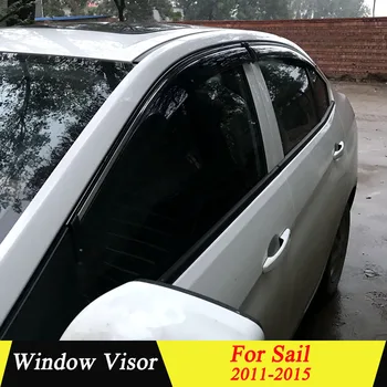 

For Chevrolet Sail 2011-2015 Plastic Black Window Visor Vent Shades Sun Rain Deflector Guard Auto Accessories 4PCS/SET