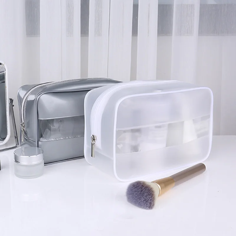 

Makeup Bags Clear Zipper Cosmetic Storage Bag Travel Home Waterproof Makeup Organizer Large Capacity Wash Toiletry Cosmetic Bags