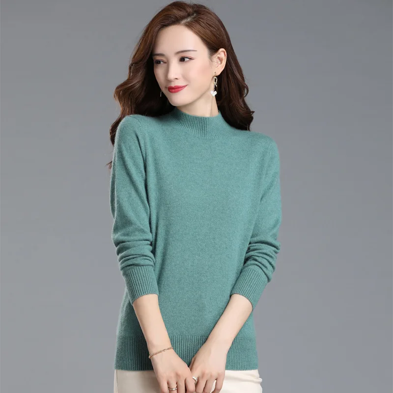 

Sparsil Women Winter 100% Cashmere Sweater Solid Color Soft Warm Fashion Female Knitted Pullovers Ladies Slim Style Jumpers
