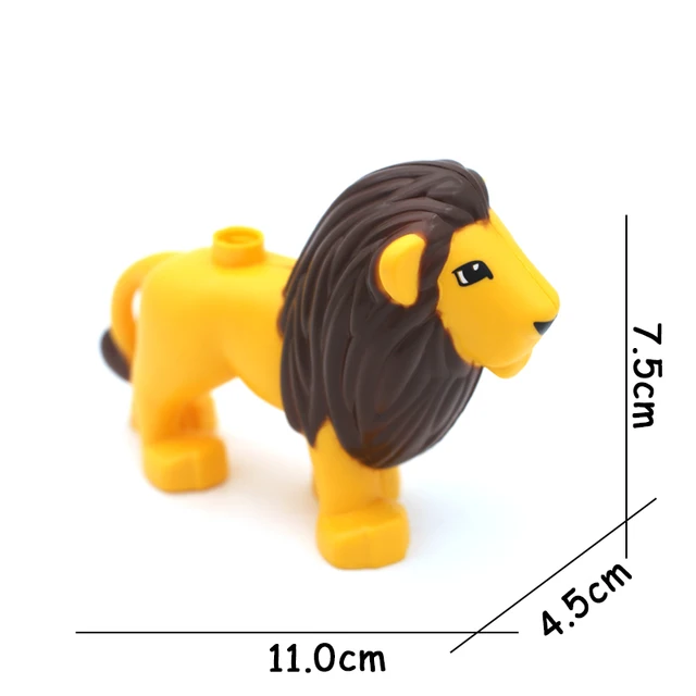 Big Size Building Blocks Animal Accessories Farm Figures Pig Rabbit Chicken Duck Dog Cat Bird horse Cow Sheep DIY Toys Gifts Male lion